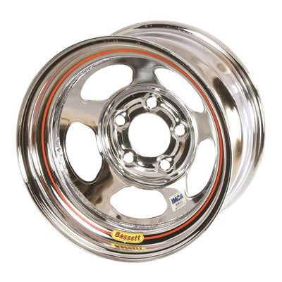 Bassett Wheel 15" x 8" IMCA Chrome Inertia 5x5