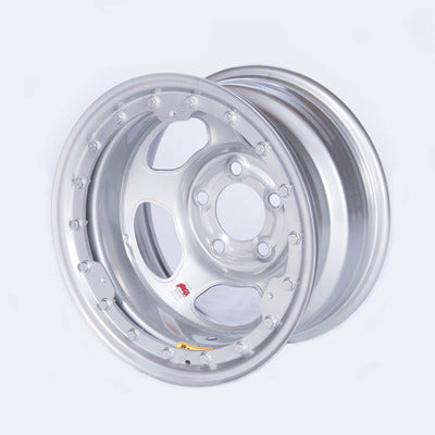 Bassett Wheel 15" x 8" IMCA Silver Beadlock Inertia 5x5