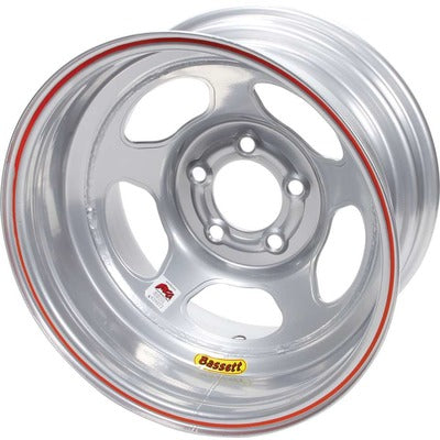 Bassett Wheel 15" x 8" IMCA Silver Inertia  5x4.75