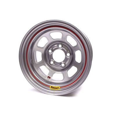 Bassett Wheel 15" x 8" IMCA Wheel D-Hole Silver 5x5