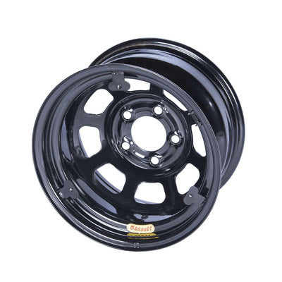 Bassett Wheel 15" x 8" IMCA Wheel D-Hole Black 5x5 w/ Tabs