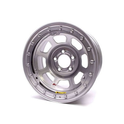Bassett Wheel 15" x 8" IMCA B/Lock Wheel D-Hole Silver 5x5