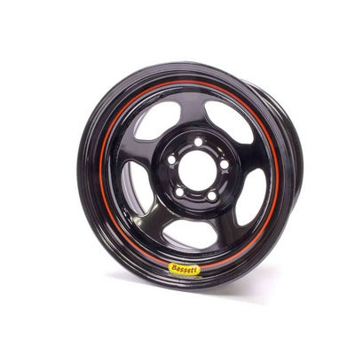 Bassett Wheel 15" x 8" 5x4.75 Black Inertia Armor Edge