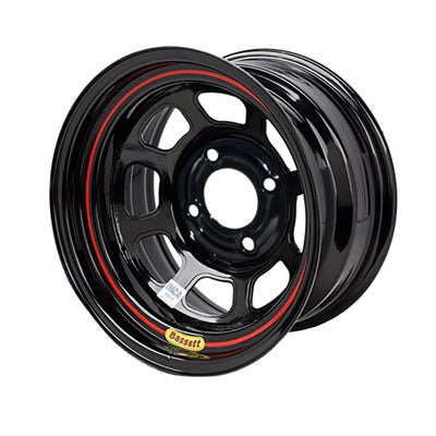 Bassett Wheel 15" x 8" 5x5 Black Spun 4.5" BS