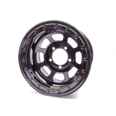 Bassett Wheel 15" x 8.75" B/L Black 5x5 4" BS D-Hole
