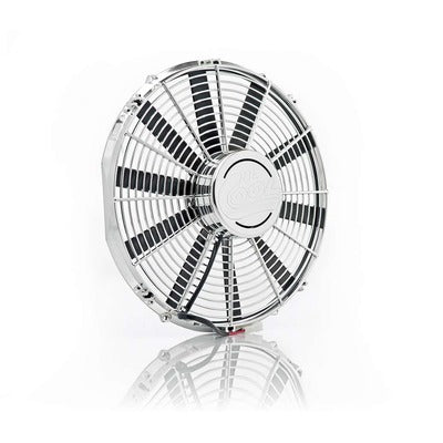 Be-Cool 16" Electric Cooling Fan Chrome Plated, High Torque