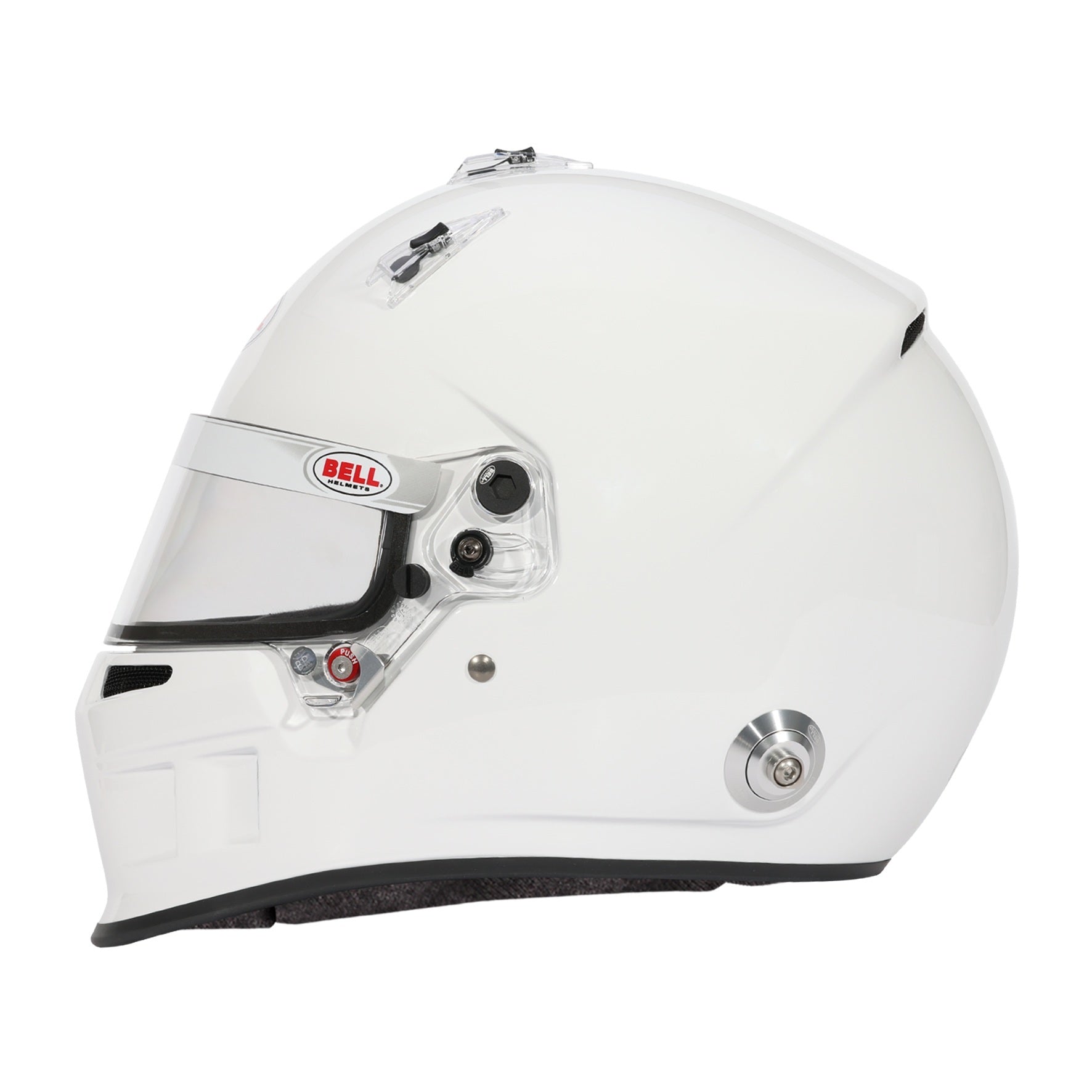 Bell XR7 Helmet, SFI and FIA (White), left side