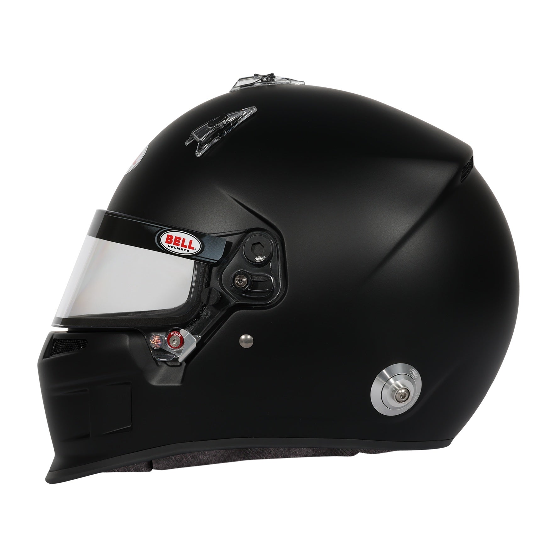 Bell XR7 Helmet, SA2025/FIA, Flat Black (left side)