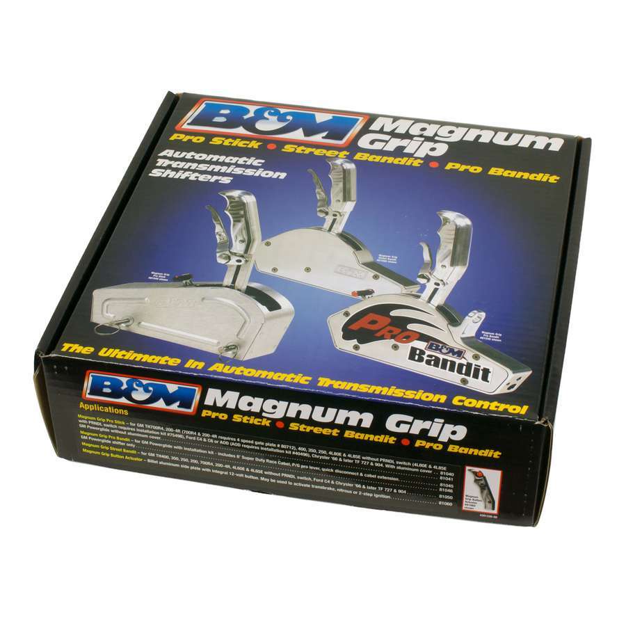 B&M Magnum Grip Pro Stick Shifter, Brushed Aluminum Cover with Billet Aluminum Handle