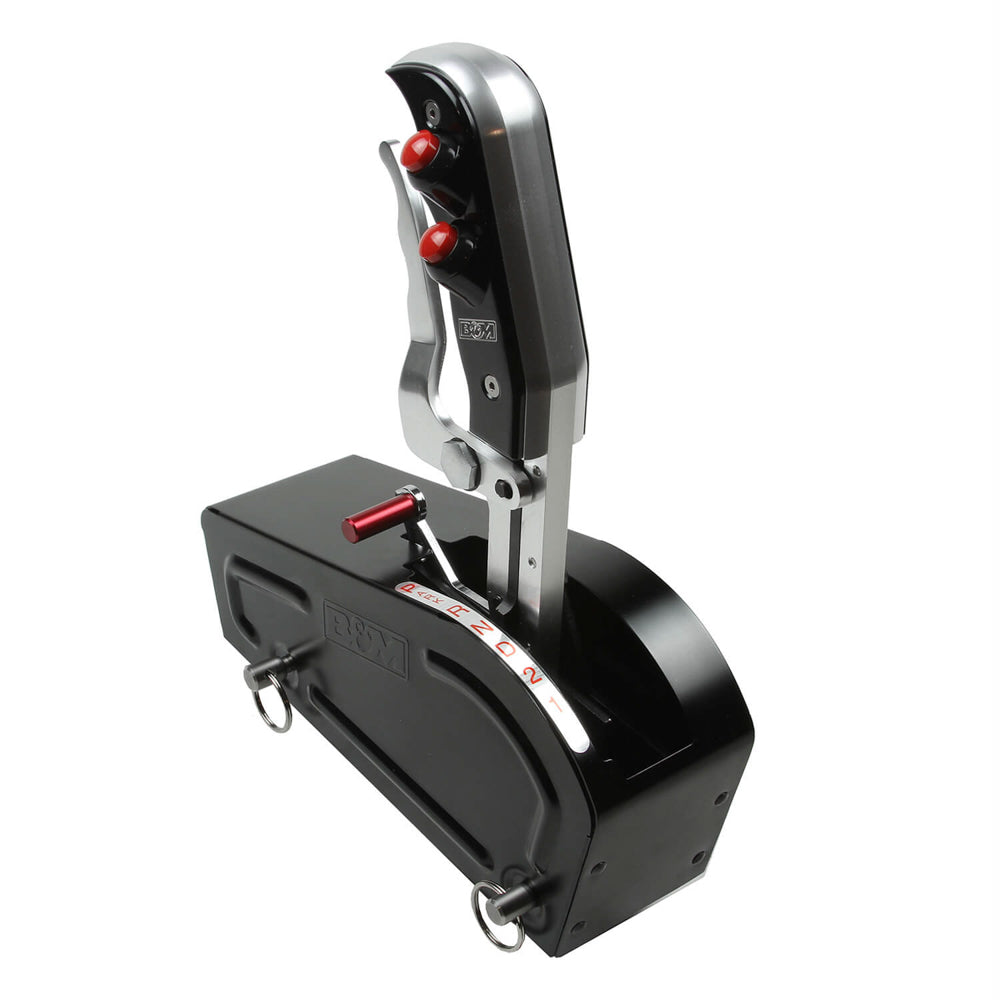 Magnum Grip Pro Stick Shifter, Two-Tone with Billet Aluminum Handle, Dual Buttons