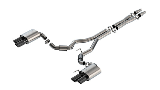 Borla Axle Back Exhaust 24+ Mustang 5.0L Black Polished Tips 140970BC