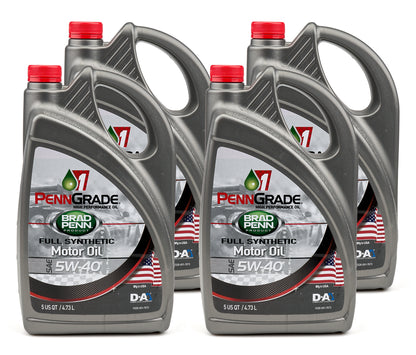 PennGrade 1 Synthetic Motor Oil, 5W-40 (5 Qt Jug), Case of 4)