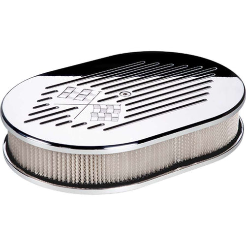 Billet Specialties Air Cleaner Assembly Small Oval w/Flags 15327