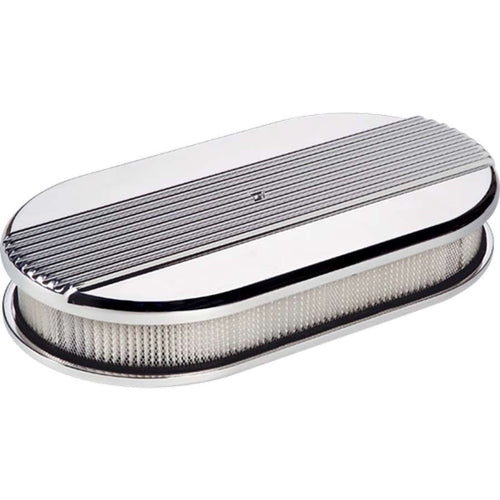 Billet Specialties Air Cleaner Assembly Large Ribbed Oval 15640