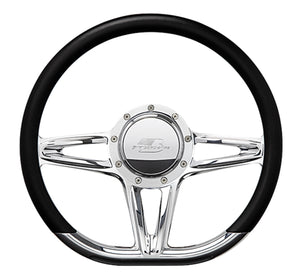 Billet Specialties Steering Wheel 14" D-Shape Victory Polished 29441