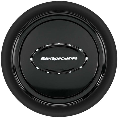 Billet Specialties Horn Button Smooth Black Anodized 32729