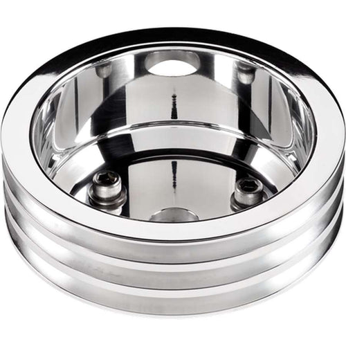 Billet Specialties Crankshaft Pulley SBC 3 GRV LWP Polished 78230