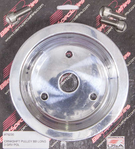 Billet Specialties Crankshaft Pulley BBC 3 GRV LWP Polished 79230