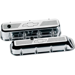 Billet Specialties BBC Valve Cover Bowtie Logo Short 96021