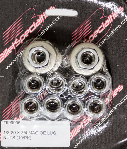 Billet Specialties 1/2-20x3/4 Mag Lug Nuts (10pk) 999996