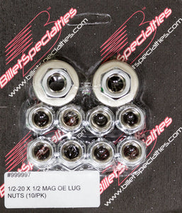 Billet Specialties 1/2-20x1/2 Mag Lug Nuts (10pk) 999997