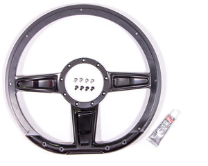 Billet Specialties Steering Wheel Camber D-Shape 14" BLK29402