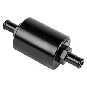 Billet Specialties Fuel Filter In-Line 3/8" Barbed Black BLK42130