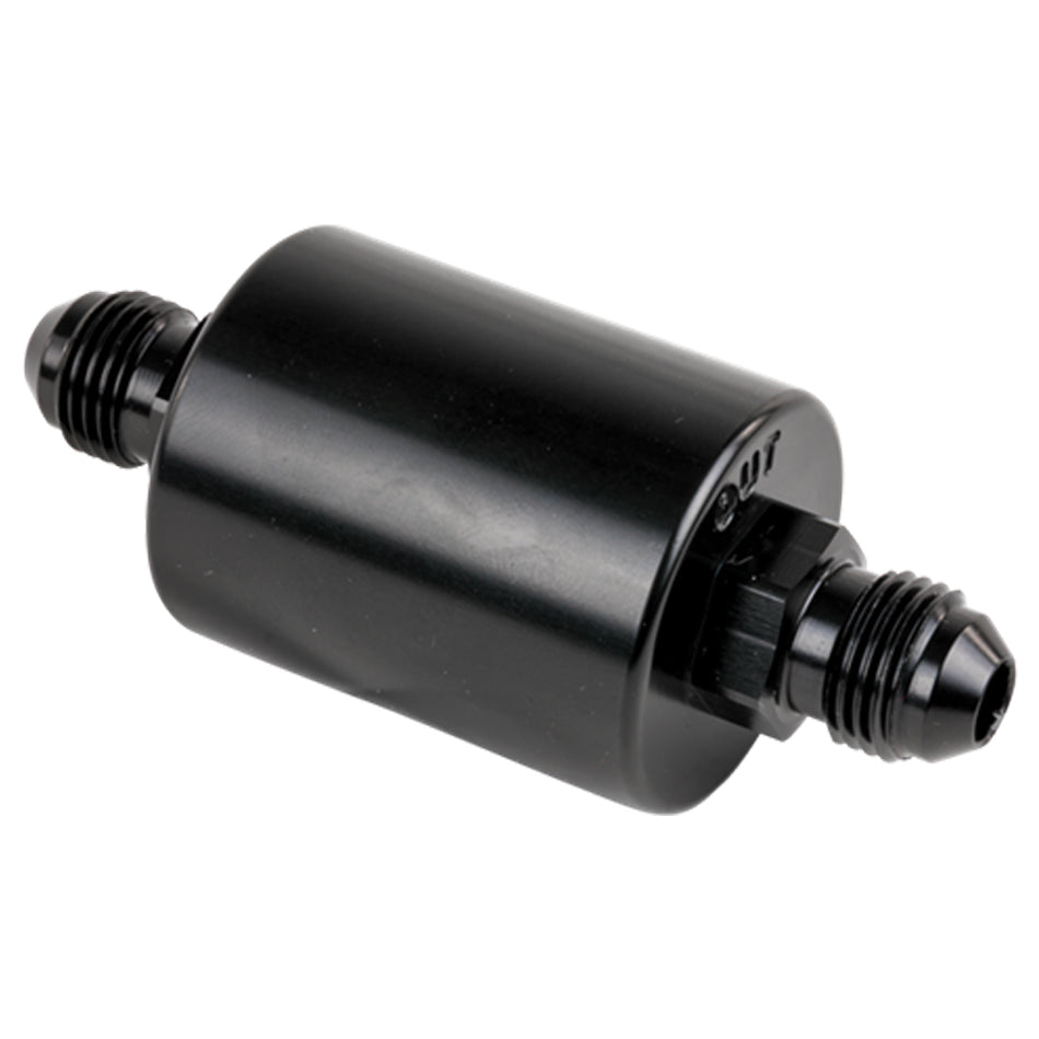 Billet Specialties Fuel Filter In-Line -6AN Ends Black BLK42230