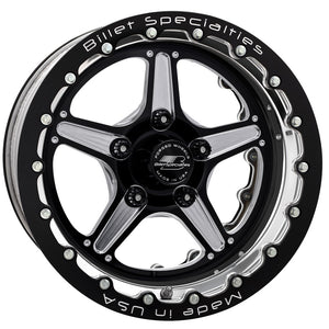 Billet Specialties Street Lite Wheel 15x12 Black 4.5" Backspace BRDB23512L6545