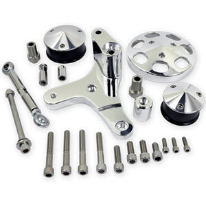 Billet Specialties Pulley Kit BBC Serpentine Conversion Kit for A/C Add On FM1325PC