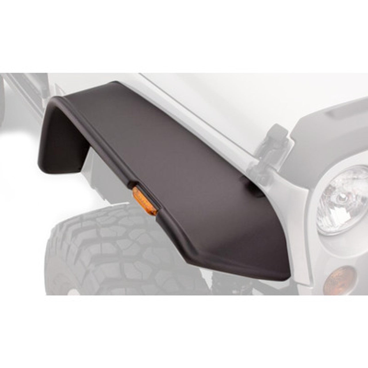 Bushwacker Fender Flares Flat Style 4 Pc for Jeep Wrangler JKU 2007-14