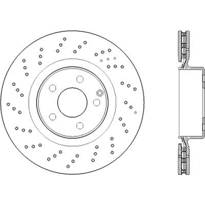 Centric Premium OE Design Drilled Brake Rotor 10-17 Mercedes-Benz C250 / E350 / E400 / E550
