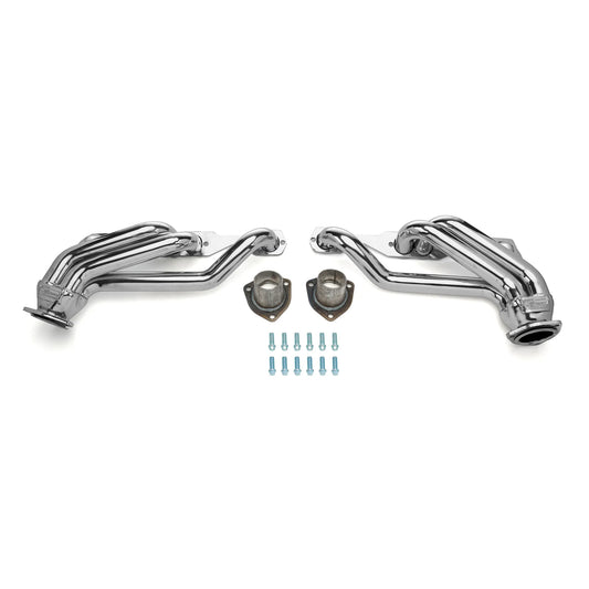 Sanderson CC16BP-SEC Silver Ceramic Shorty Headers for Small Block Chevy