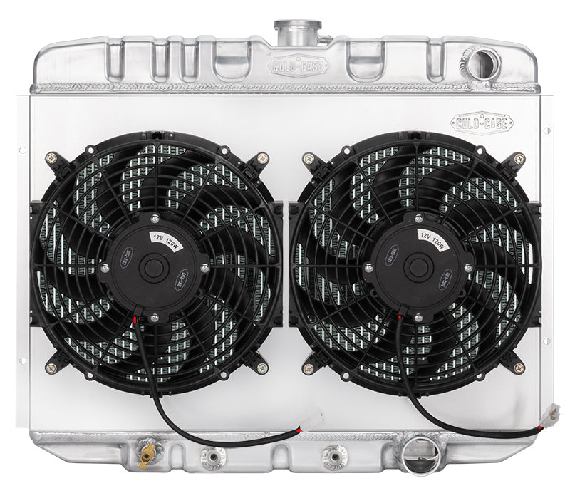 Cold Case Radiator 67-70 Mustang AT 24" Dual 12" Fans FOM587AK