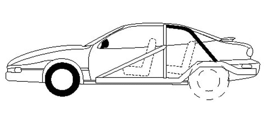 Pacement illustration of Competition Engineering C3185 Rear Roll Bar Struts