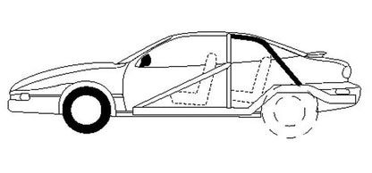 Pacement illustration of Competition Engineering C3185 Rear Roll Bar Struts