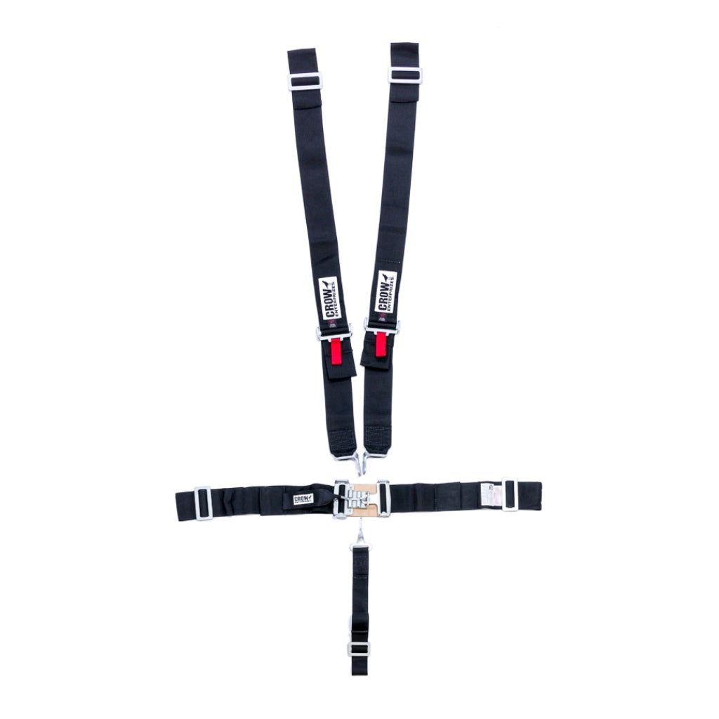 Crow 5-Pt Harness Big Latch & Link Black Wrap Around Pull Down 11074