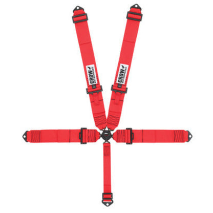 Crow Rotary Kam Lock 5-Point Harness  11104 (Red)