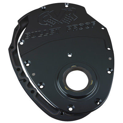 CVR SBC Billet Timing Cover 2-Piece Black Anodized TC2350BK