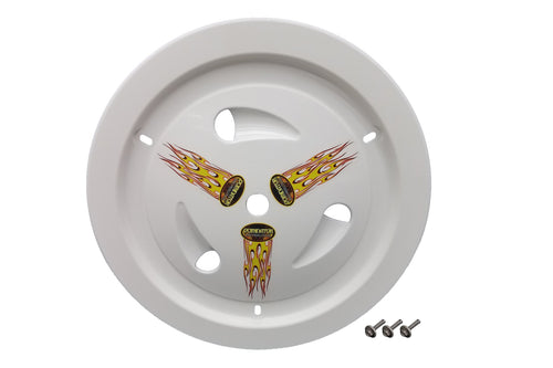 Dominator Wheel Cover Bolt-On White Real Style 1007-B-WH