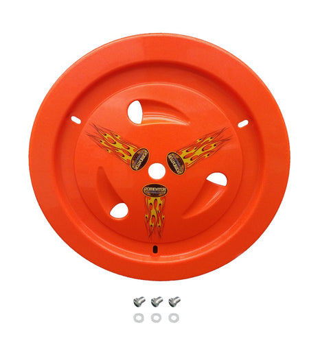 Dominator Wheel Cover Dzus-On Fluorescent Orange Real Style 1007DFLOOR