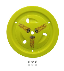 Dominator Wheel Cover Dzus-On Fluorescent Yellow Real Style 1007-D-FLOYE