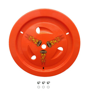 Dominator Wheel Cover Dzus-On Fluorescent Orange 1013DFLOOR