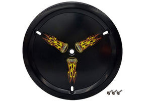 Dominator Wheel Cover Aluminum Bolt-On 15" Black 1030-B-BK