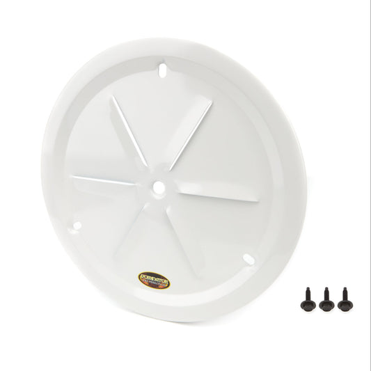 Dominator Wheel Cover Louver Vent Aluminum Bolt 15" White 1031-B-WH