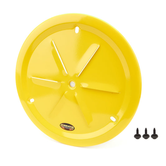 Dominator Wheel Cover Louver Vent Aluminum Bolt 15" Yellow 1031-B-YE