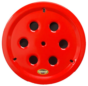 Dominator Wheel Cover Hole Vent Aluminum Bolt 15" Red 1032-B-RD