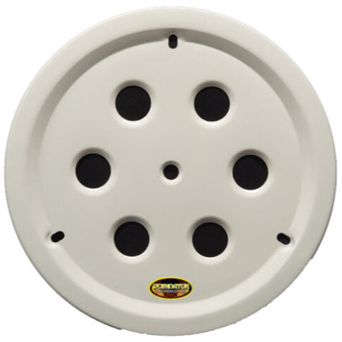 Dominator Wheel Cover Hole Vent Aluminum Bolt 15" White 1032-B-WH