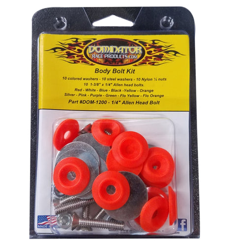 Dominator Body Bolt Kit Allen Head Fluorescent Orange 1200-A-FLOOR