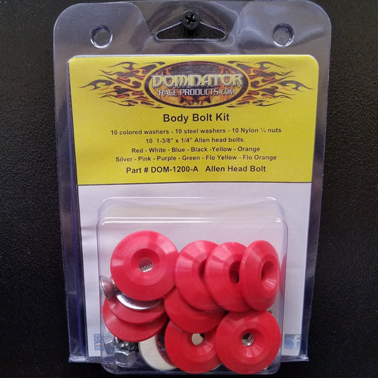 Dominator Body Bolt Kit Allen Head Red 1200-A-RD